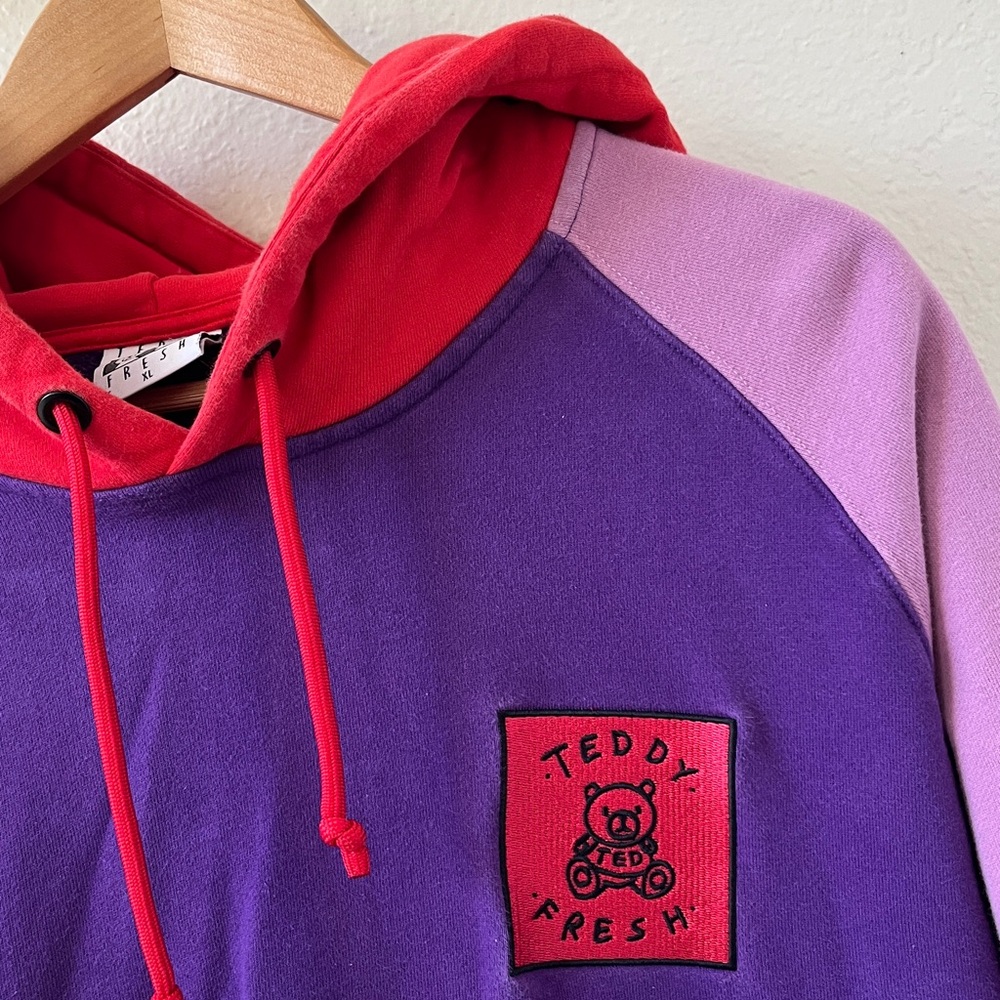 Teddy Fresh Hoodie Color Block size XL 100% cotton